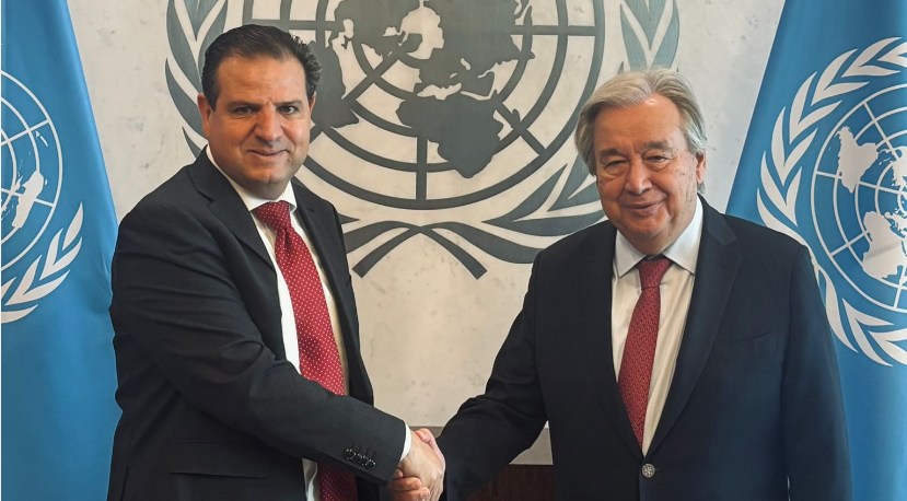 النائب عودة يلتقي الأمين العام للأمم المتحدة غوتيريش